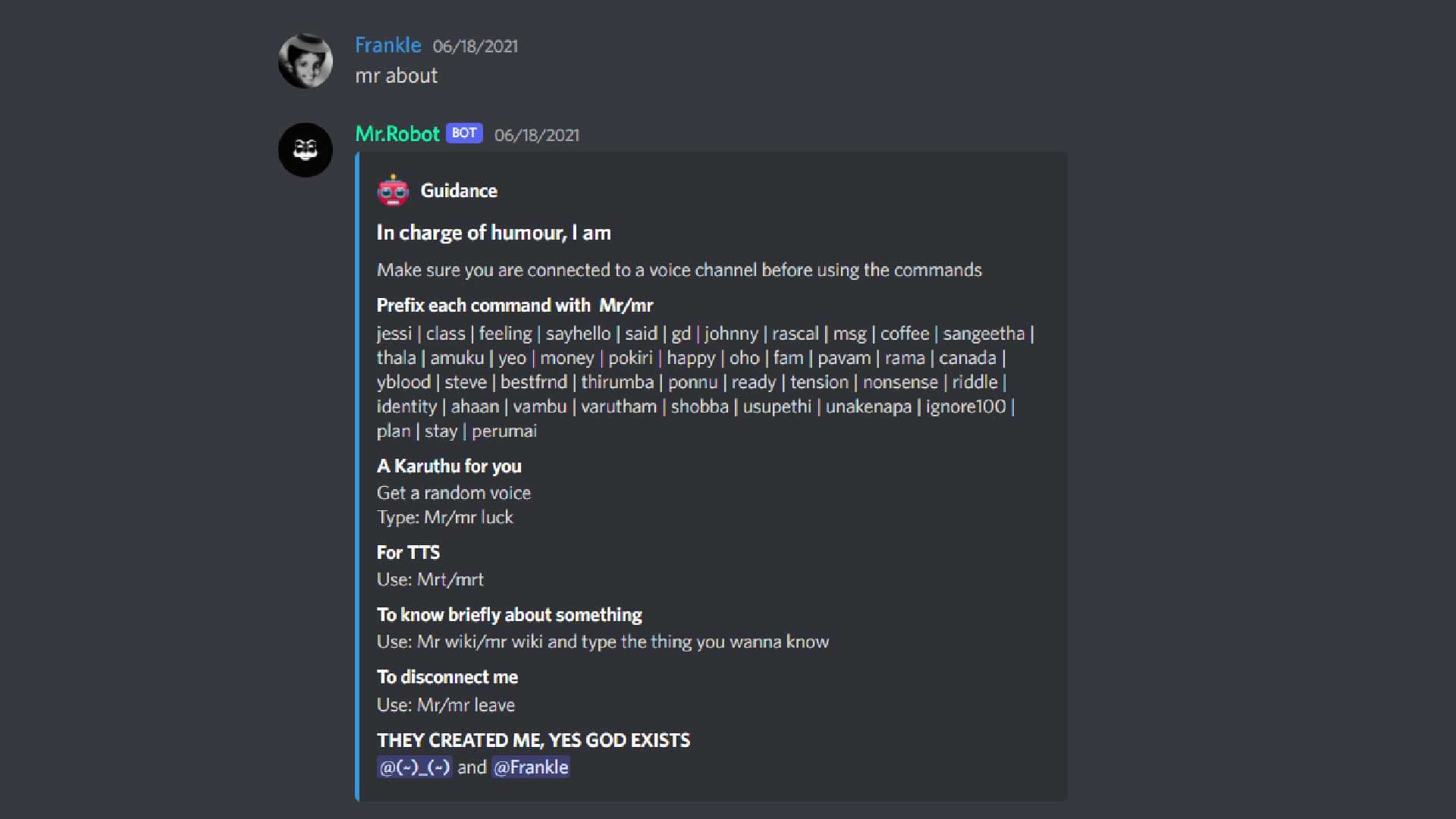 Mr.Robot – Discord Bot
